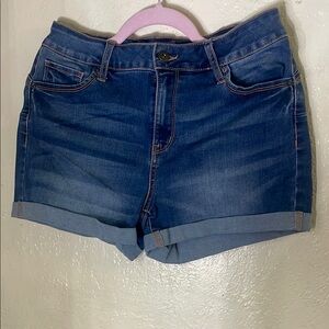 Wax Jean Blue Denim High-Waisted Jean Shorts
